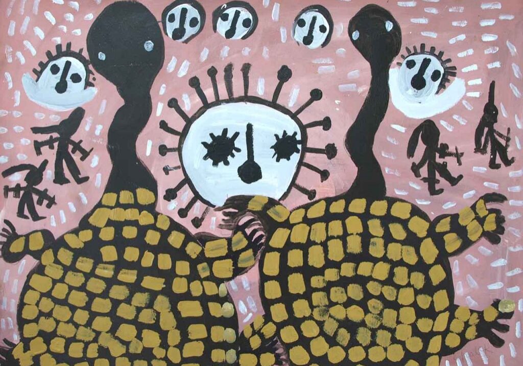 Jack Dale Mengenen - Long Necked Turtles and Gorima Wandjinas