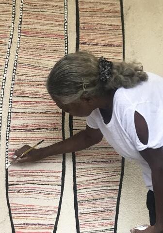 Aboriginal art mural in Washington USA