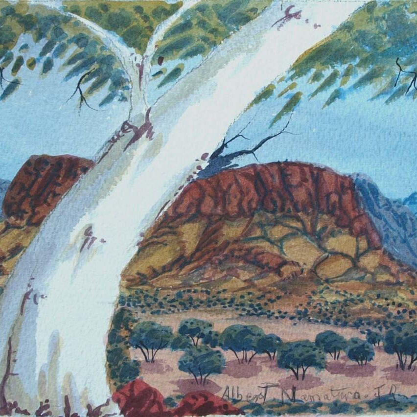 Albert Namatjira Jr painting