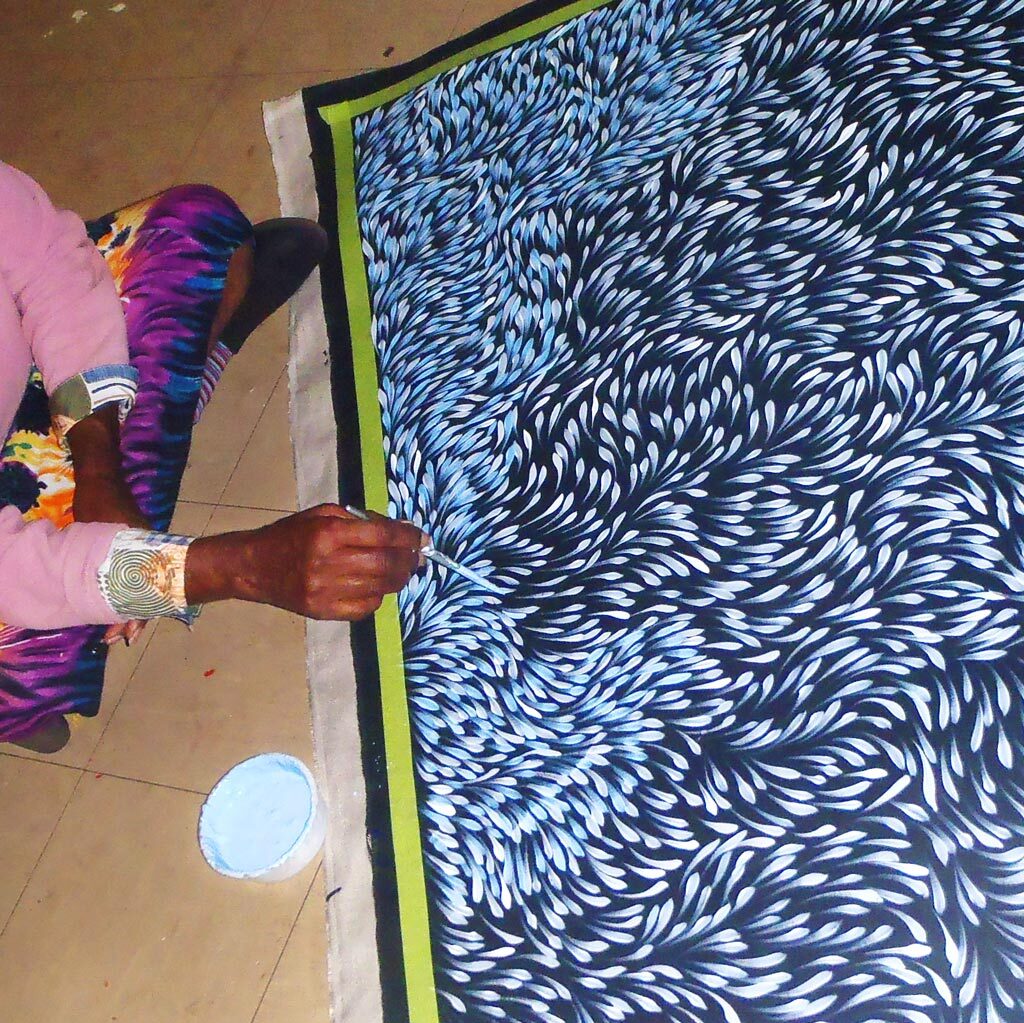 Gloria Petyarre Painting Bush Medicine Leaves