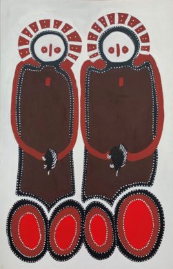 Two Wandjinas and Echidnas by Jack Dale Mengenen