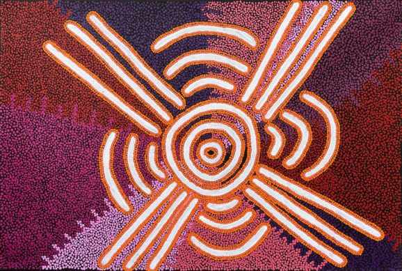 Desert Fringe-rush Seed Dreaming by Valentine Nakamarra White