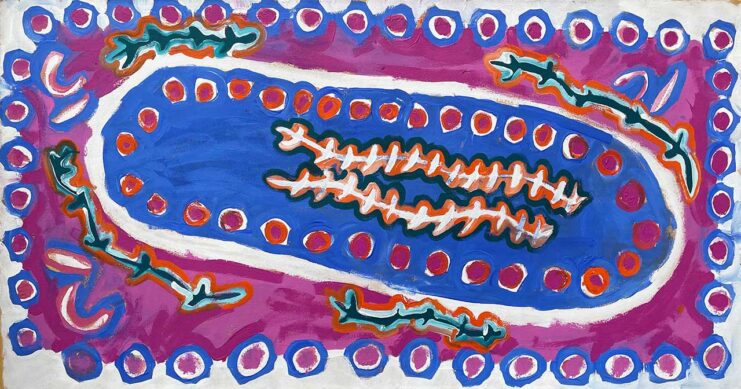 Ngayaki Jukurrpa – Bush Tomato Dreaming by Ursula Napangardi Marks